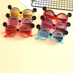 SHOP FRENZY Unisex Kids Round Sunglasses with UV Protected Lens-17