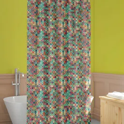 ArtzFolio Blue & Red Printed Waterproof Shower Curtains-image-64