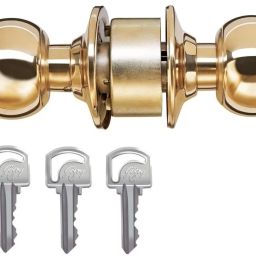 Cylindrical Lock Classic Brass Finish Lock-11