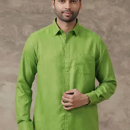 Ramraj Men Solid Full Sleeve Shirt-image-38