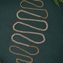 VAMA Artificial Stones Studded Waist Chain Saree Accessories-image-88