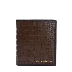 Joe & Mellon Men Abstract Textured Leather Two Fold Wallet-picture-15