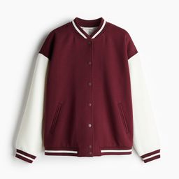 H&M Motif-Detail Baseball Jacket-44