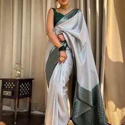 AMRUTKALA SAREES Woven Design Zari Banarasi Saree-image-77