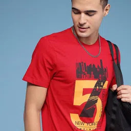 HERE&NOW Graphic Printed Pure Cotton T-shirt-picture-38