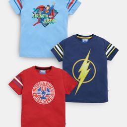 Here&Now X Game Begins Boys Assorted Pack Of 3 Printed Pure Cotton T-shirt-picture-15