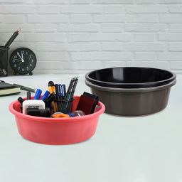 Kuber Industries Grey and Black 3 Pieces Desk Organisers-67