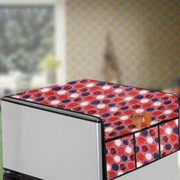 The Furnishing Tree Pink Printed Fridge Top Cover Appliance Cover-image-0