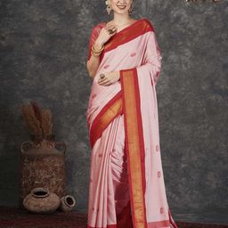 DIVASTRI Woven Design Zari Pure Silk Mysore Silk Saree-image-65