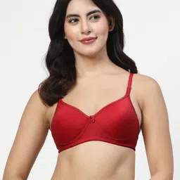 LILY maofcigam Women Pack Of 3 Solid Full Coverage Heavily PaddedNon Wired T-shirt Bra image 3