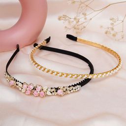 JEWILLEY Women Set of 2 Embellished Hairband-image-10