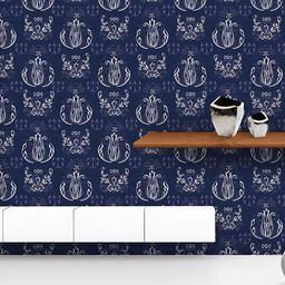 ArtzFolio Printed UV-Resistant Anti-Bacterial Hand Drawn Floral Damask Peel & Stick Wallpaper-image-47