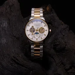ZAADRAN Men Stainless Steel Bracelet Style Analogue Automatic Watch Louisepoch Golden-picture-47