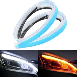 60 CM Flexible White DRL Light For all Cars & Bikes Car Fancy Lights Car Fancy Lights-image-7