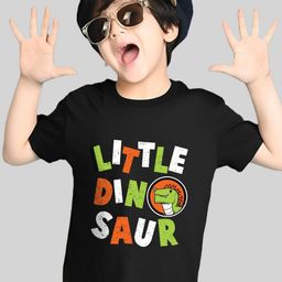 AUSK Boys Typography Printed Drop-Shoulder Sleeves Cotton T-shirt-image-65