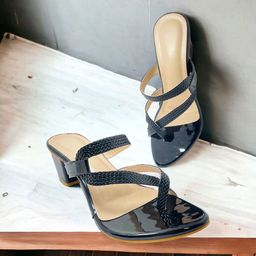 FABBMATE Girls Block Heeled Strappy Open Back Heels-27