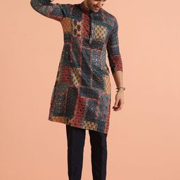KISAH Men Ethnic Motifs Printed Regular Kurta with Trousers-41