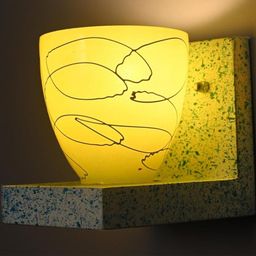 SOMIL Yellow Glass Cylinder Printed Wall Lamps-image-76