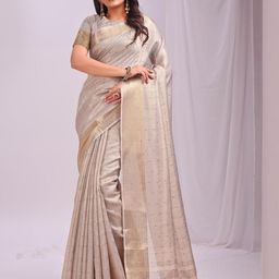 Mitera Woven Design Zari Organza Saree-picture-10