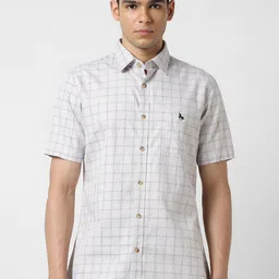 Van Heusen Sport Men Cotton Slim Fit Checked Casual Shirt-image-58