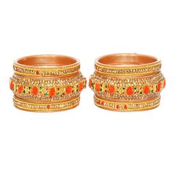 jtraditional Set Of 6 Zircon Studded Bangle-image-87