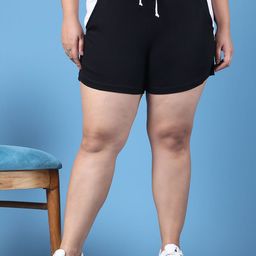 theRebelinme Women Colourblocked High-Rise Technology Shorts-image-40