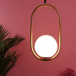 KINIS Modern and Unique Gold-Toned & White Quirky Ceiling Lamp-0