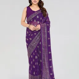 Panzora Paisley Poly Georgette Saree-picture-17