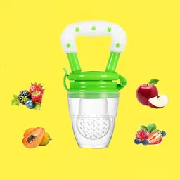 Joy Buzz Ultra Care Silicone Fruit & Food Nibbler Feeder- Green-42
