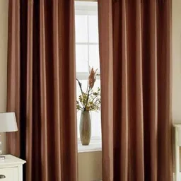BELLA TRUE Brown 2 Pieces Window Curtains-image-56