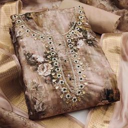 DIVASTRI Embellished Unstitched Dress Material-image-41