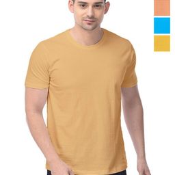 COLOR CAPITAL Unisex Pack Of 4 Solid Round Neck Cotton T-shirts-image-42