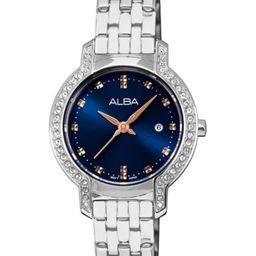 ALBA Azure Blue Dial with Crystals Watch- AH7CM5X1-8