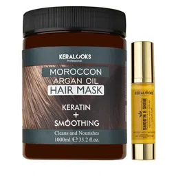 Keralooks professional Moroccon Argan Oil Hair Mask  & Smooth & Shine Argan Keratin Serum-38