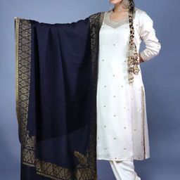 THE SHAWL STUDIO Women Floral Woven Design Shawl-picture-45