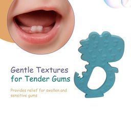 Adore Tusk Blue & White Dino Shape BabyTeether image 2