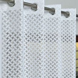Galaxy Home Decor White Set of 2 Sheer Long Door Curtain-image-101