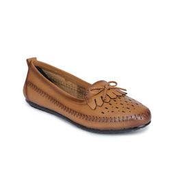 Zoom Shoes Women Woven Design Leather Loafers-picture-25