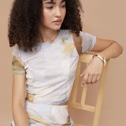 Ginger by Lifestyle Women Abstract Printed Round Neck T-shirt-image-28