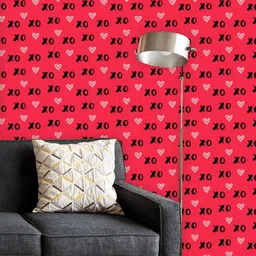 ArtzFolio Red & Black Printed UV Resistant Wallpaper-image-7