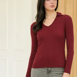 Stylecast X Slyck Women V-Neck Fitted Top-picture-18
