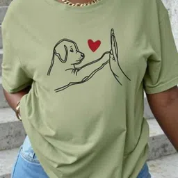 KPOP Conversational Printed Drop-Shoulder Sleeves T-shirt-picture-10