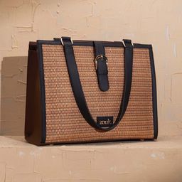 ZOUK Women Textured Shopper Tote Bag-image-88