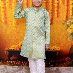 BownBee Boys Self-Design Sherwani Set-14