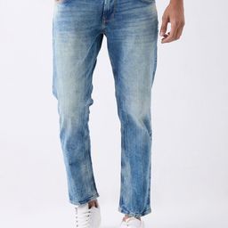 SPYKAR Men Regular Fit Mid-Rise Low Distress Heavy Fade Jeans-image-82