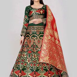 DIVASTRI Semi-Stitched Lehenga & Unstitched Blouse With Dupatta-picture-53