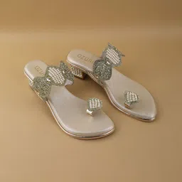 Ozuri Embellished Party Block Sandals-12