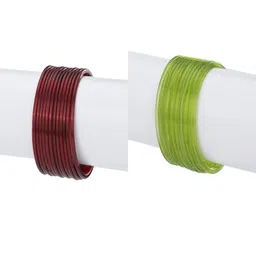 1ST TIME Set Of 24 Maroon Alloy Bangles-picture-10
