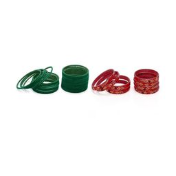 Somil Classic Combo Glass Bangles | Simple Chudi Set For Women & Girls | Daily Use & Special Occasions, Combo Of 2 Set, Green, Red-image-52
