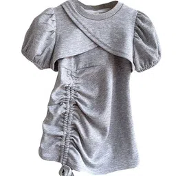 StyleCast x Revolte Girls Solid Round Neck Puff Sleeve Blouson Dress-picture-33